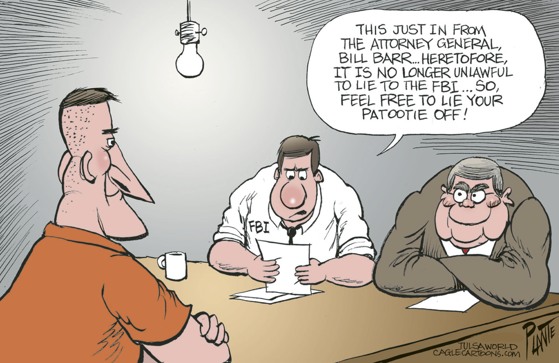 Bruce Plante Cartoon: Michael Flynn gets sprung